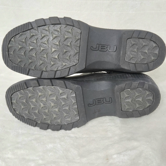 JBU Winter Snow Boots Womens 9.5 M Haven Gray Round Toe Faux Fur Side Zip Buckle - Picture 8 of 8